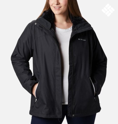 Women's Columbia Bugaboo II Interchange Fleece Jackets Black | Plus Size CA-K485A